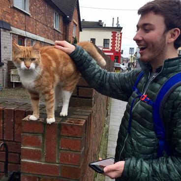 Me with a cat in Ireland